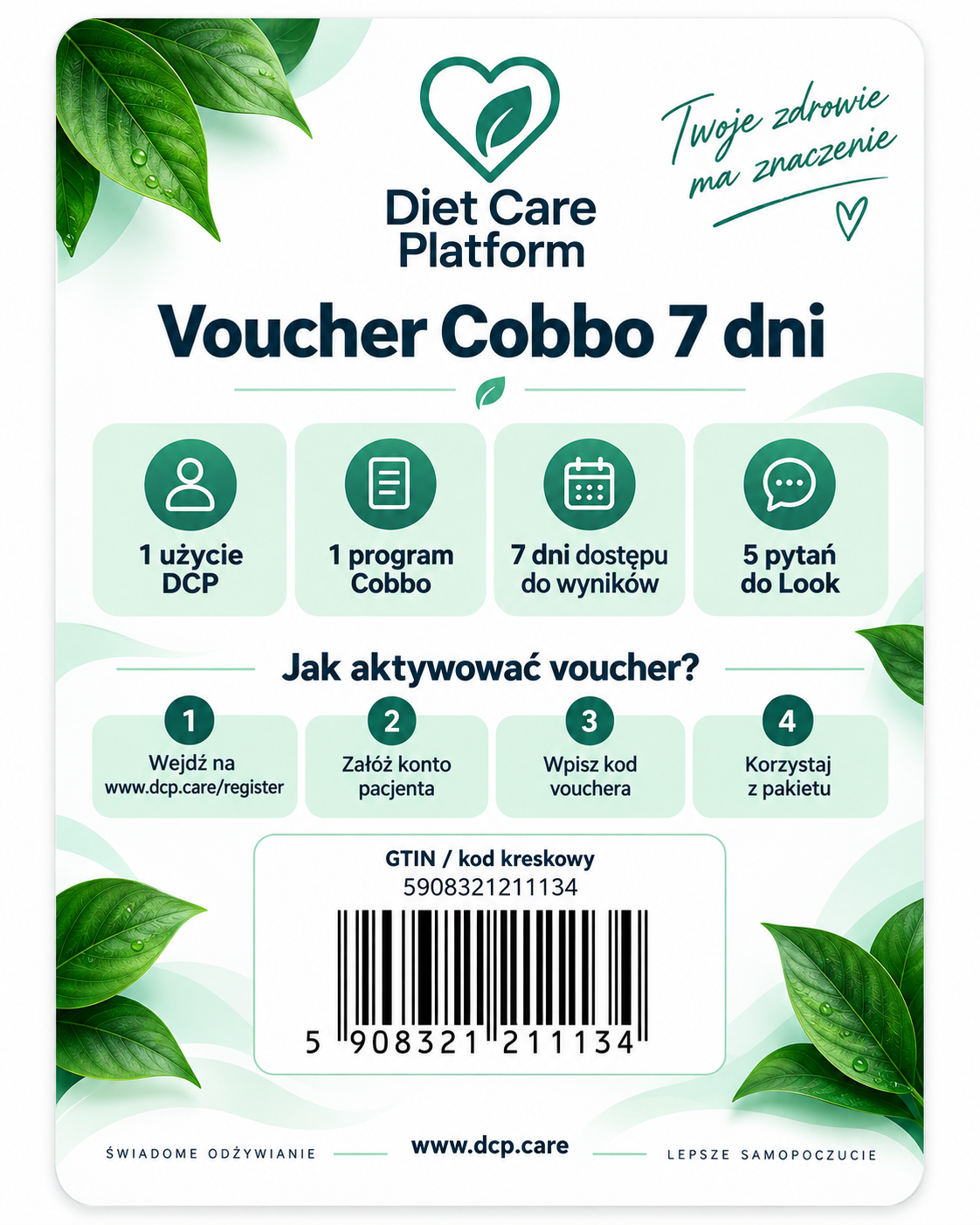 Voucher Cobbo & DCP 220 Zwrot voucherów